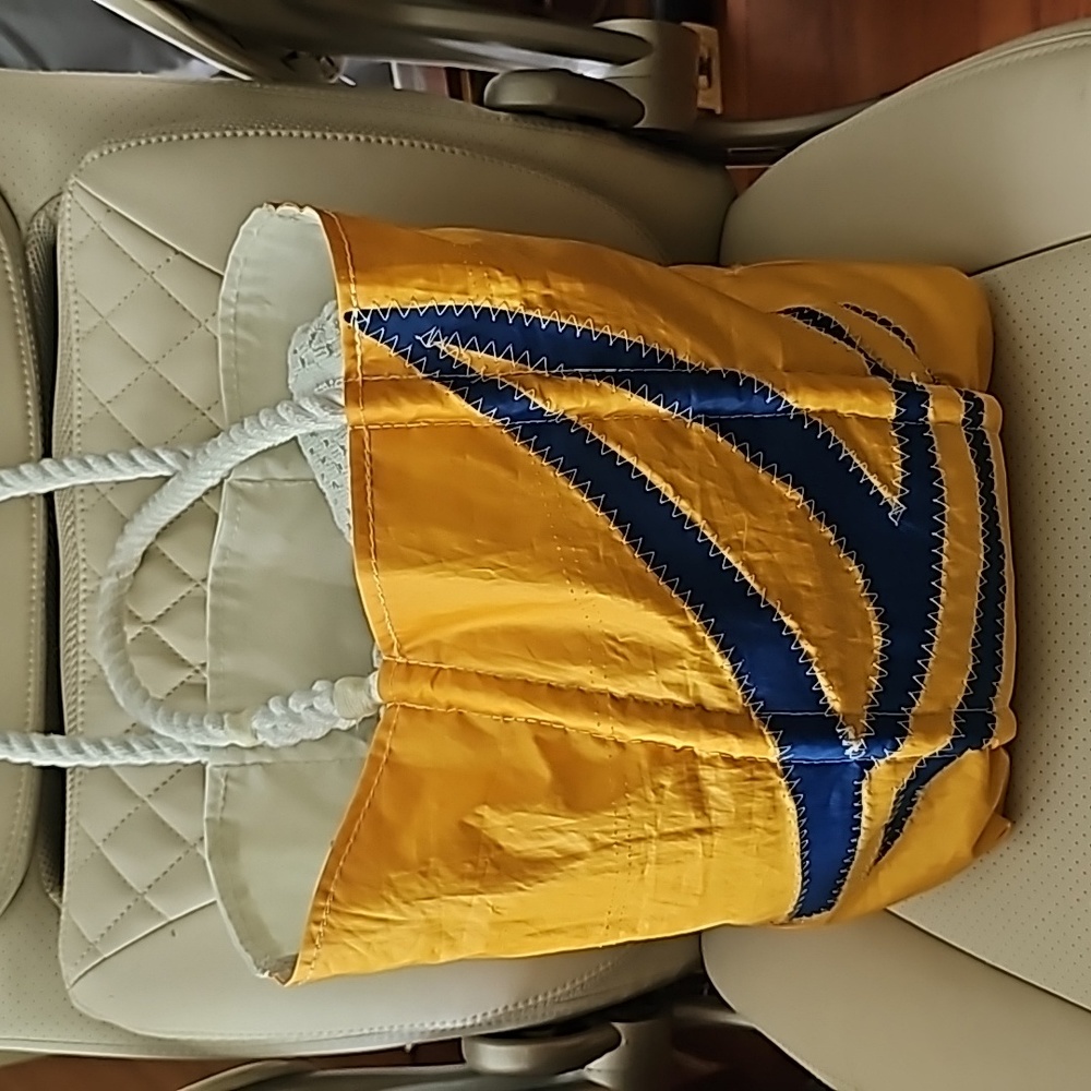 SEA BAGS EUC Goldish/dark yellow Sea Bag recycled sail material tote